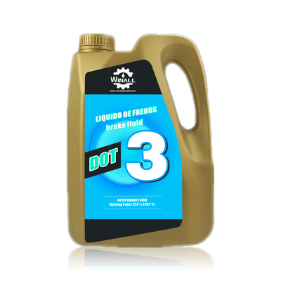 Líquido de frenos al por mayor de alto rendimiento Punto de ebullición en seco 220 dot3+ Embrague de montacargas Aceite sintético Aceite de frenos
